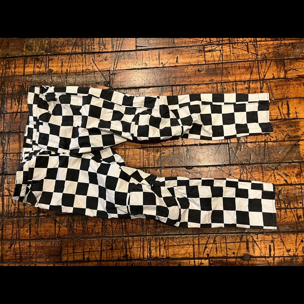 G-Star RAW Pants. Checkered. Pharrell Collab 3D Tapered. Knee pads Sz 36x34